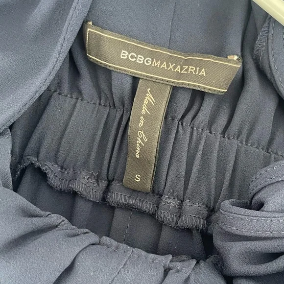 NWOT!! BCBGMAXAZRIA Navy Handkerchief Hem Dress – Size S - Picture 5 of 5